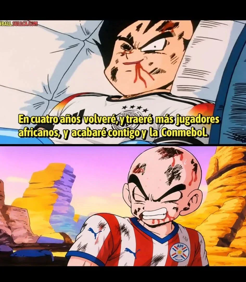 Alemania siendo eliminada por Paraguay