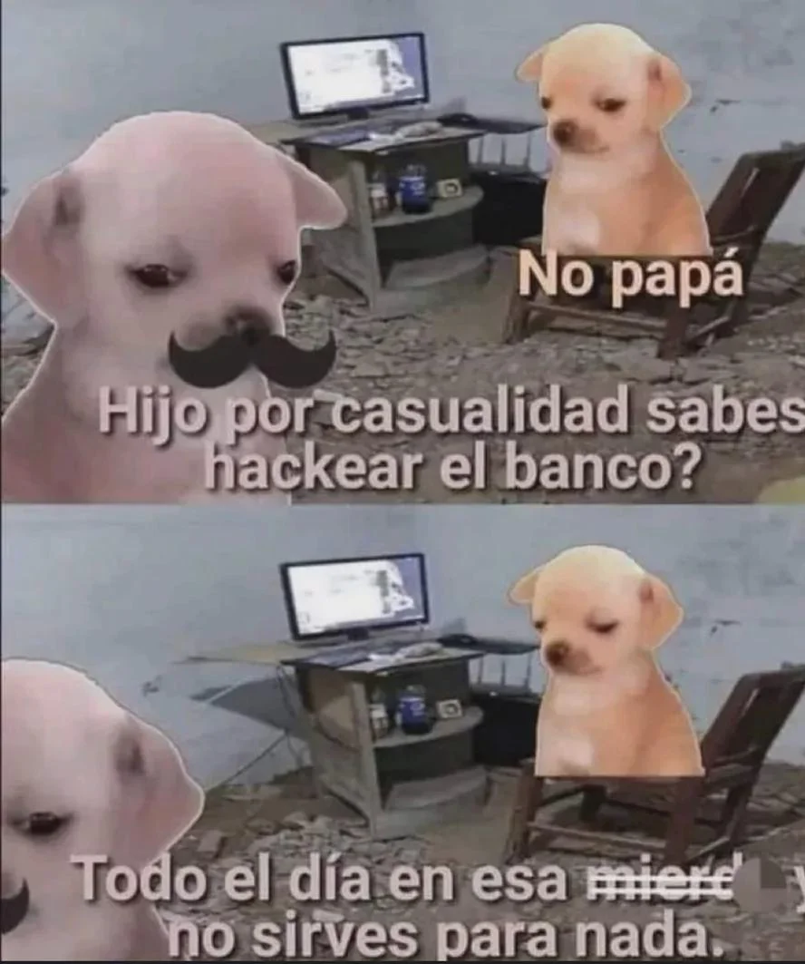 Papá esperaba un hacker y le llegó un meme: ¡La decepción!